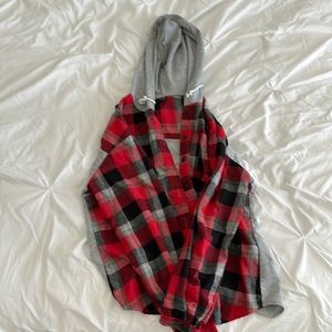 Plaid hoodie jacket